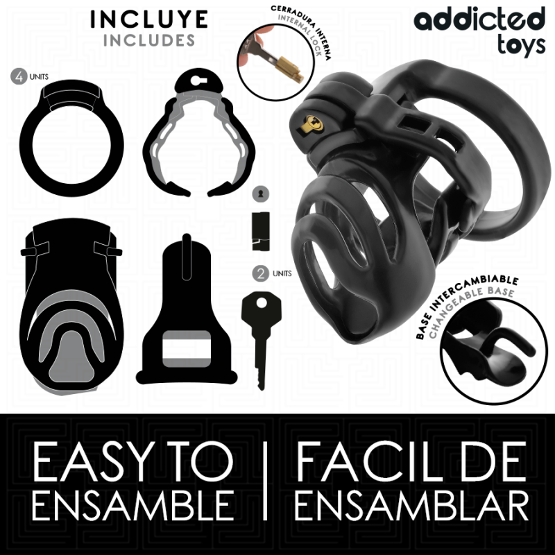 Cock Cage Addicted toys Eternal Lock Black Addicted toys Cock Cage Addicted toys Eternal Lock Black Cock Cages