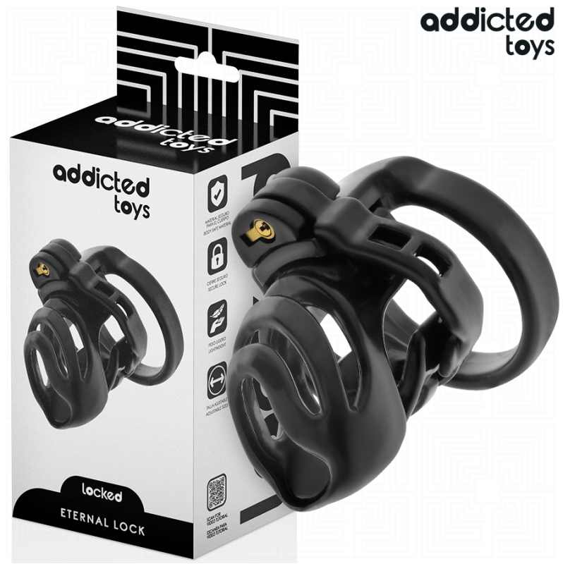 Κλουβί Πέους Addicted toys Eternal Lock Μαύρο