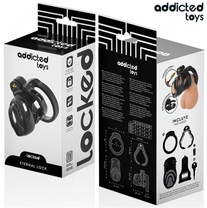 Κλουβί Πέους Addicted toys Eternal Lock Μαύρο