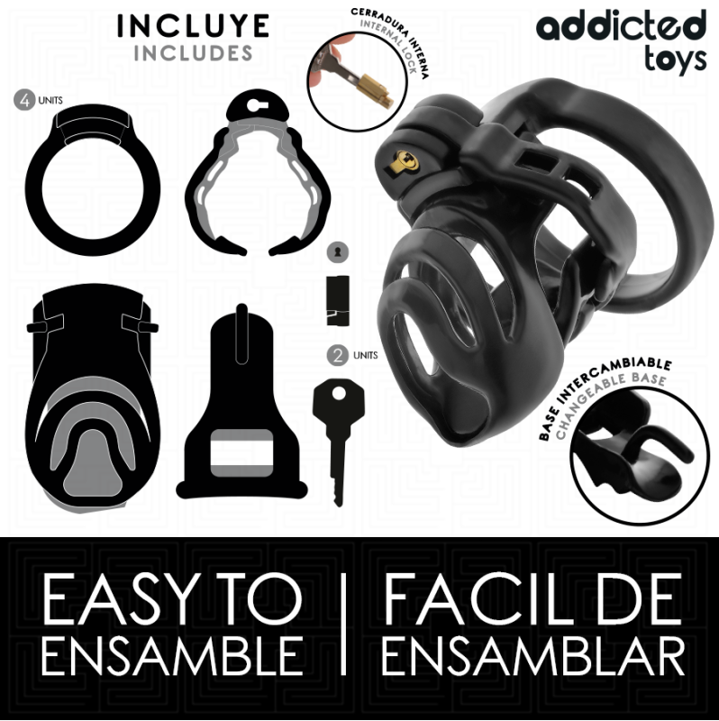 Κλουβί Πέους Addicted toys Eternal Lock Μαύρο