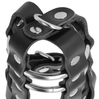 Leather Chastity Cage Darkness Black