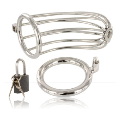 Cock Bird Cage Metal Hard Silver Cock Bird Cage Metal Hard Silver