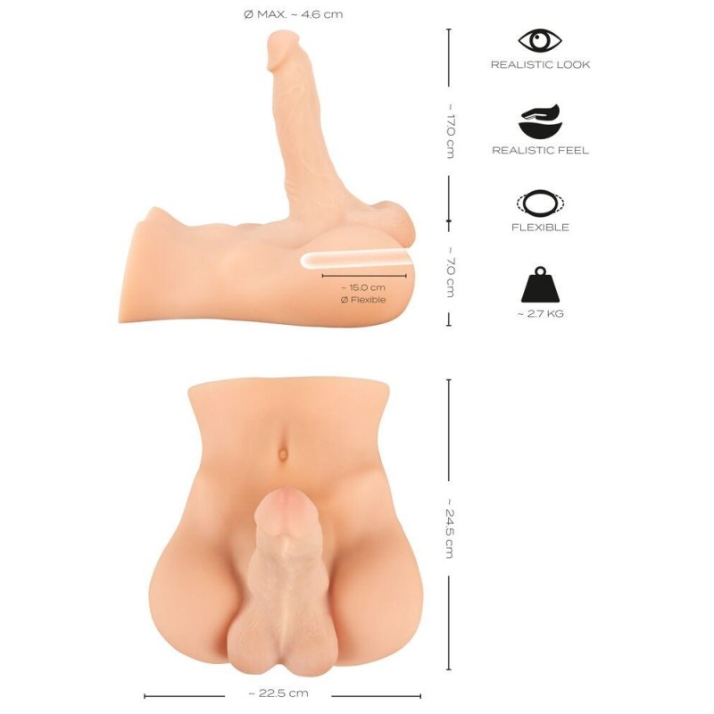 Ρεαλιστικό Ανδρικό Ομοίωμα Realistixxx Deluxe Man 02 Μπεζ