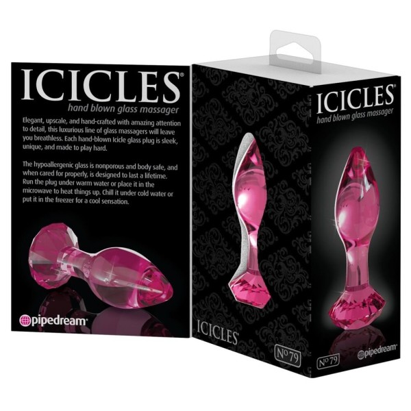 Γυάλινη Πρωκτική Σφήνα Icicles No. 79 Ροζ Γυάλινη Πρωκτική Σφήνα Icicles No. 79 Ροζ