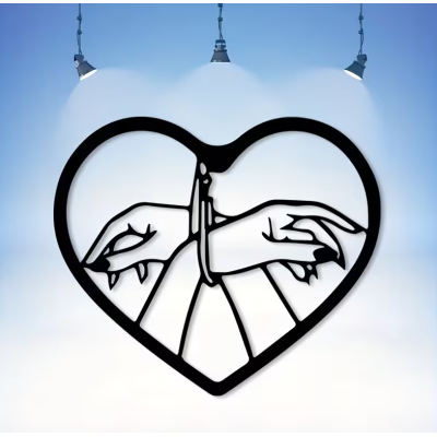 Μεταλλικό Kinky Wall Art Μαύρο