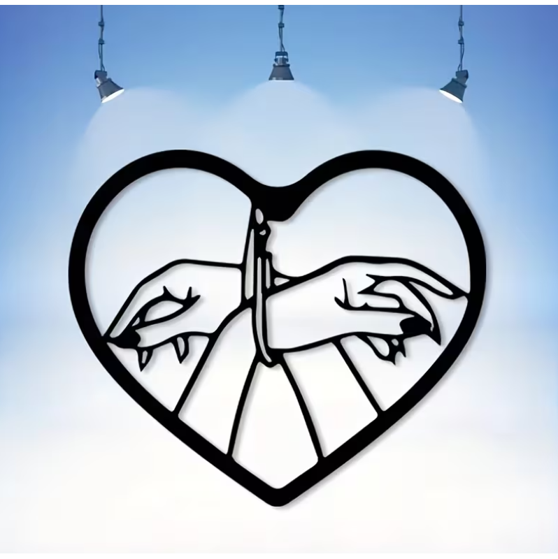 Μεταλλικό Kinky Wall Art Μαύρο