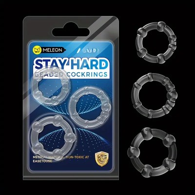 Cock Ring Set Stay Hard Clear Cock Ring Set Stay Hard Clear