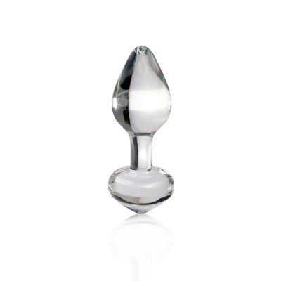 Glass Butt Plug Icicles No. 44 Clear Glass Butt Plug Icicles No. 44 Clear