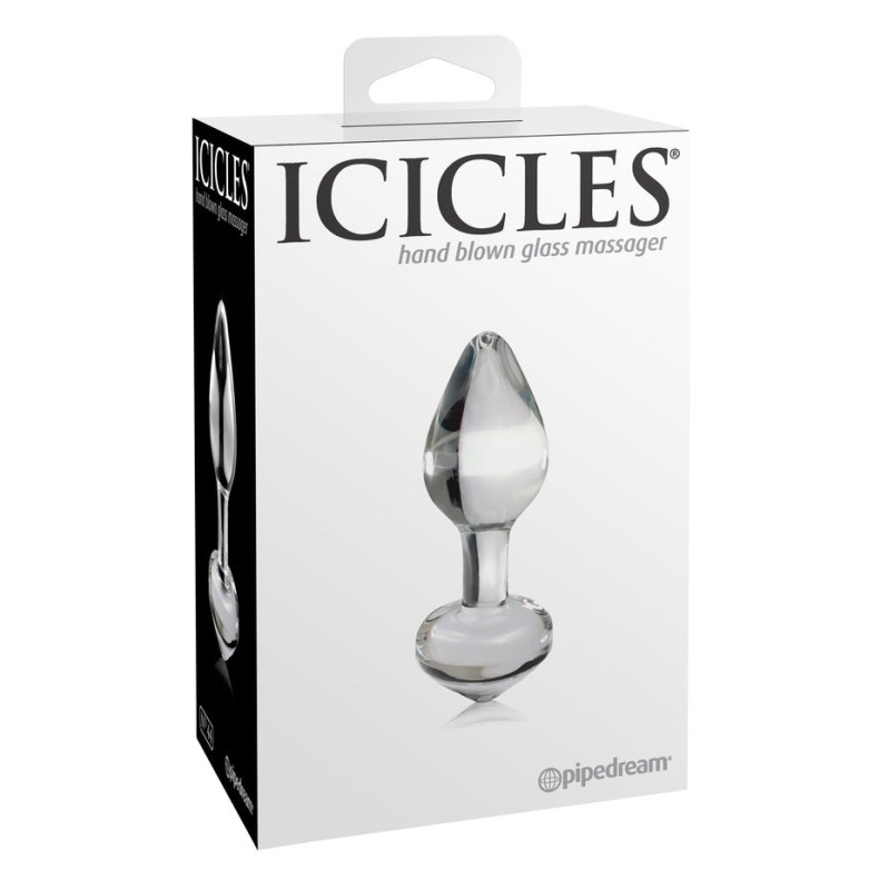 Glass Butt Plug Icicles No. 44 Clear