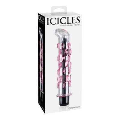Glass G-Spot Vibrator Icicles No. 19 Pink