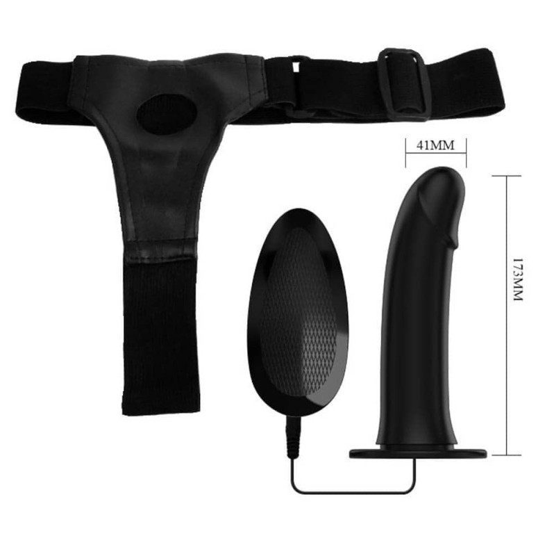 Vibrating Strap-On Pretty Love Vito Black