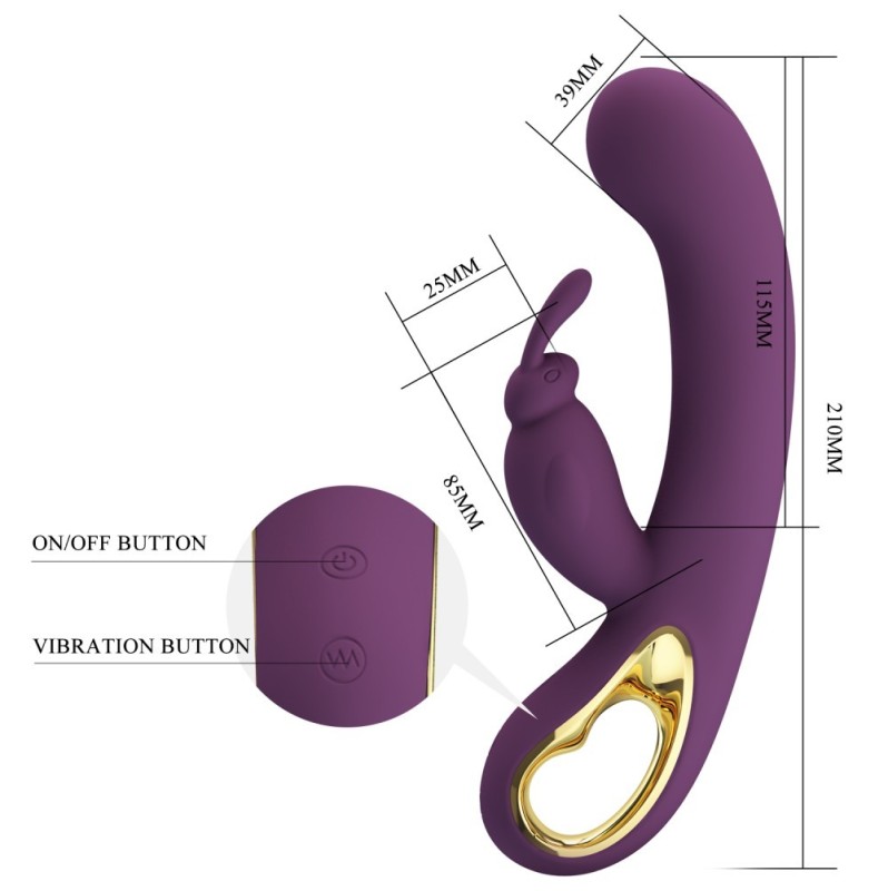 Rabbit Vibrator Pretty Love Liam Purple