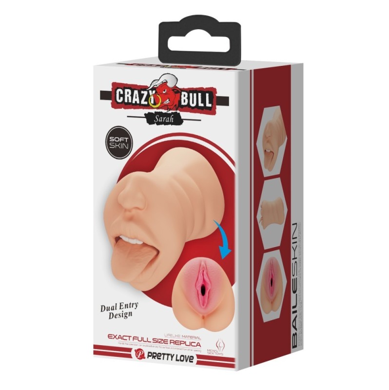 Stroker 2in1 Crazy Bull Sarah Mouth&Vagina Nude