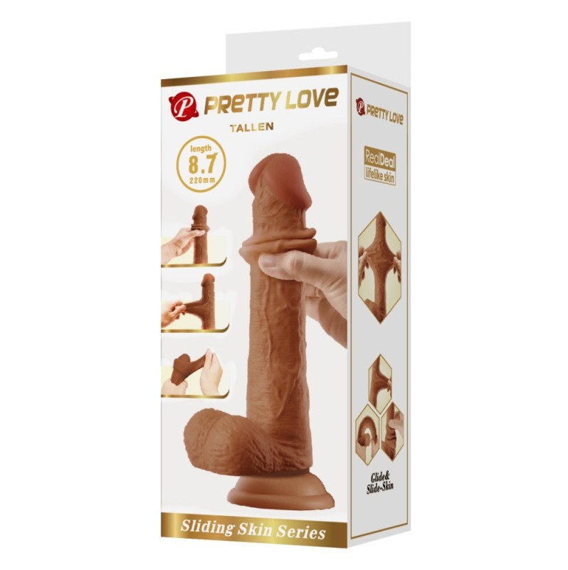 Realistic Dildo Pretty Love Tallen 22cm Brown