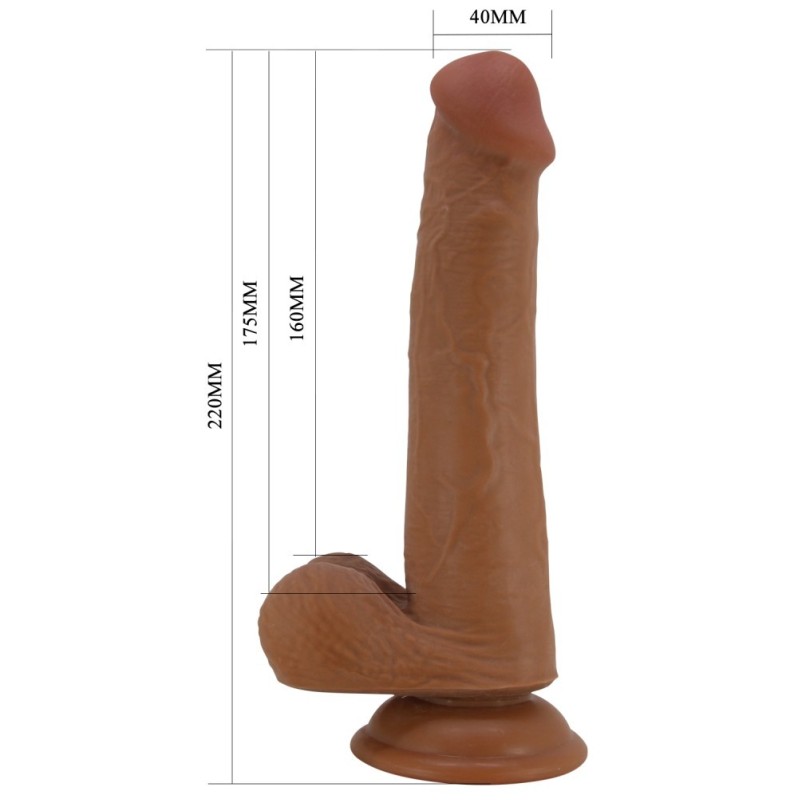 Ρεαλιστικό Dildo Pretty Love Tallen 22cm Καφέ