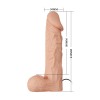 Baile Strap-On με Δόνηση Baile RealDeal 24cm Μπεζ Γυναικεία Strap-On