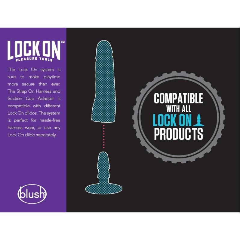 Ρεαλιστικό Dildo Blush Lock On Hexanite 19cm Μπεζ