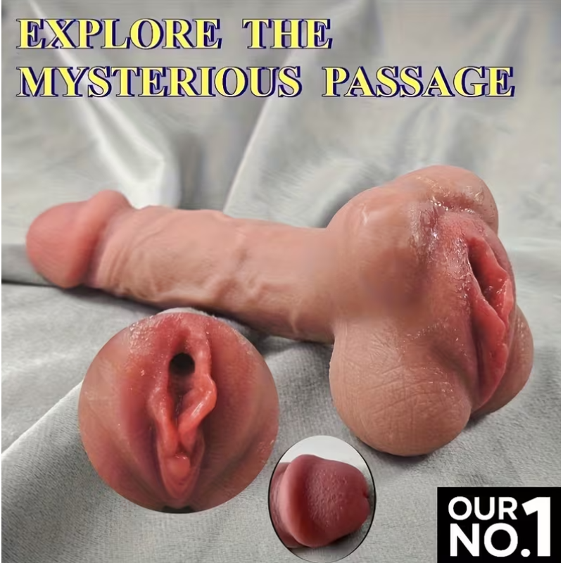 Love Market Vagina Stroker 2 in 1 with Penis Love Market Nude With vagina opening