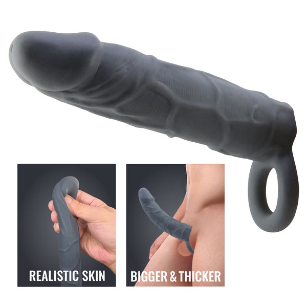 Penis Sleeve Pretty Love Realistic Gray