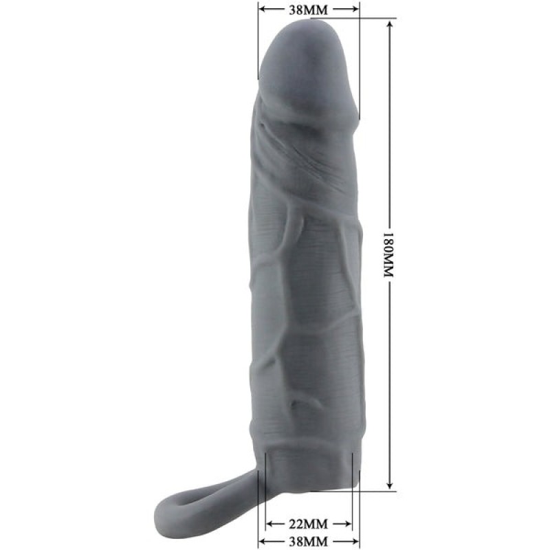 Pretty Love Penis Sleeve Pretty Love Realistic Gray Penis Extenders