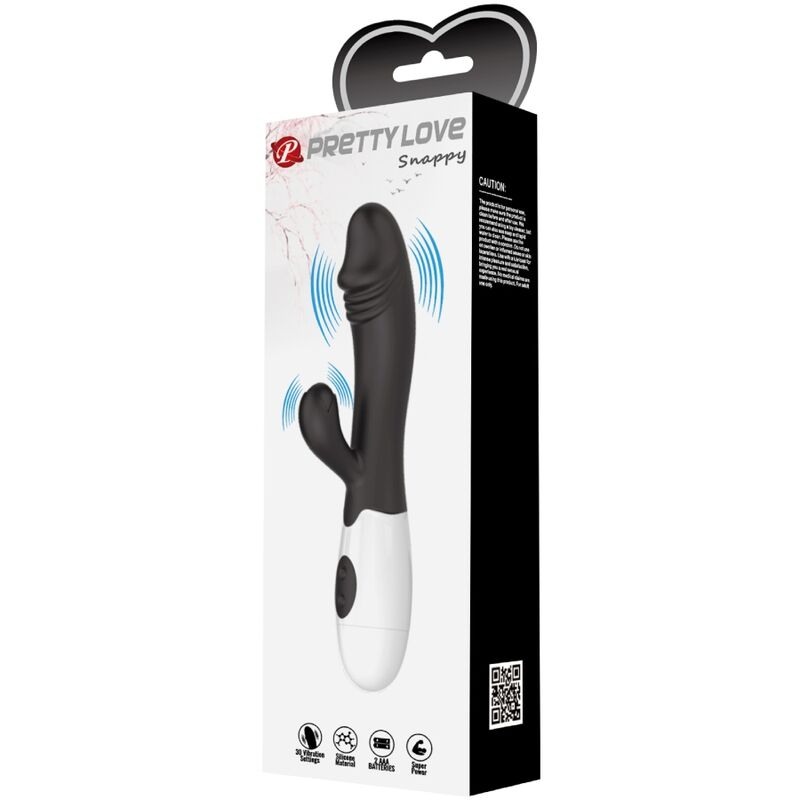 Pretty Love Rabbit Vibrator Pretty Love Snappy Black Rabbit