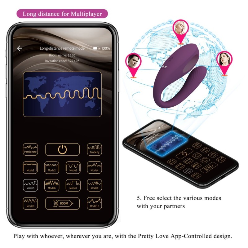 Pretty Love Couples Vibrator Pretty Love Aari Purple Sex Toys For Couples