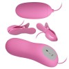 Vibrating Egg with Eletroshock Nipple Clamps Pretty Love Pink Pretty Love Vibrating Egg with Eletroshock Nipple Clamps Pretty Love Pink Vibrating Eggs