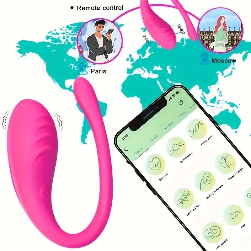 Vibrating Smart Egg With APP Control Pink Love Market Vibrating Smart Egg With APP Control Pink Sex Toys For Couples