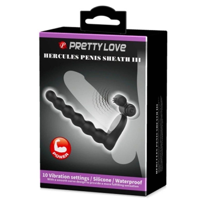 Cock Ring Pretty Love Hercules Penis Sheath III Black Pretty Love Cock Ring Pretty Love Hercules Penis Sheath III Black Cock Rings