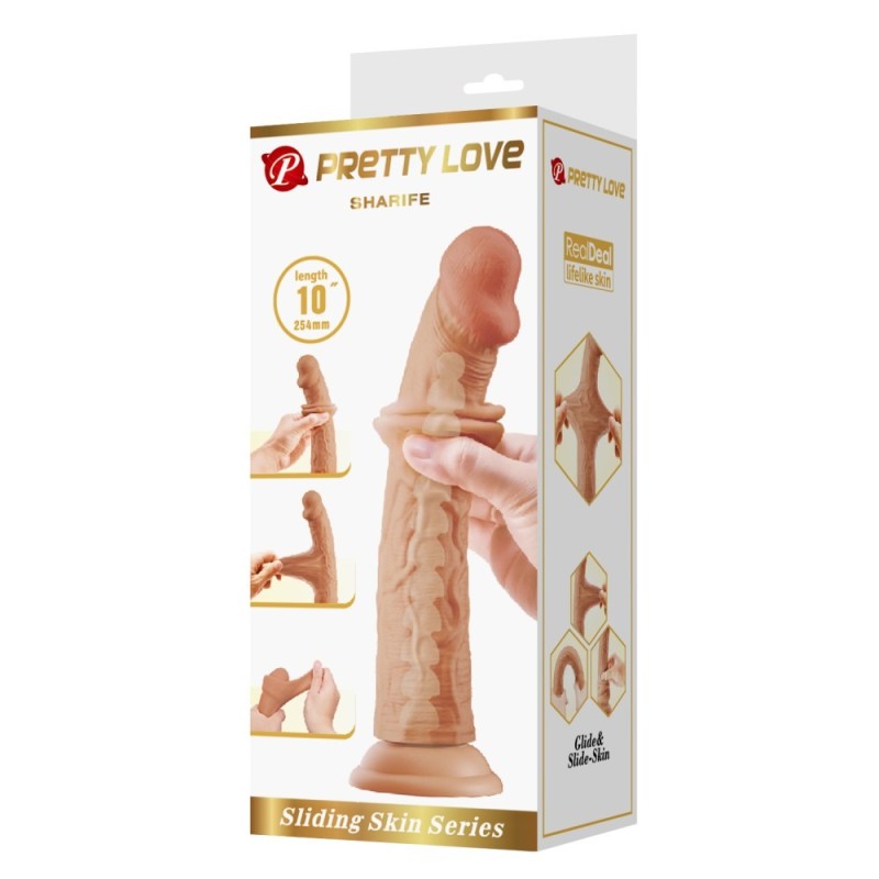 Pretty Love Ρεαλιστικό Dildo Pretty Love Sharife 25cm Μπεζ Ρεαλιστικά