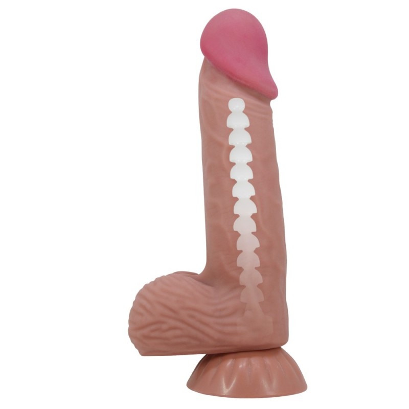 Pretty Love Realistic Dildo Pretty Love Sliding Skin 20cm Brown Realistic