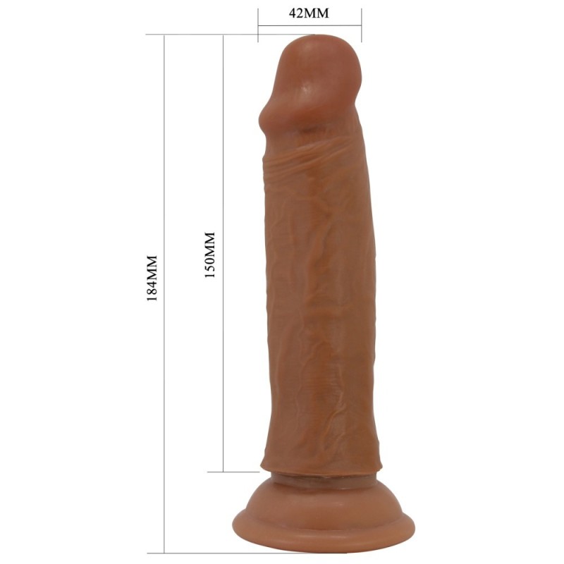 Pretty Love Realistic Dildo Pretty Love Quentin 18cm Brown Realistic
