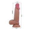 Pretty Love Realistic Dildo Pretty Love Sliding Skin 19cm Brown Realistic