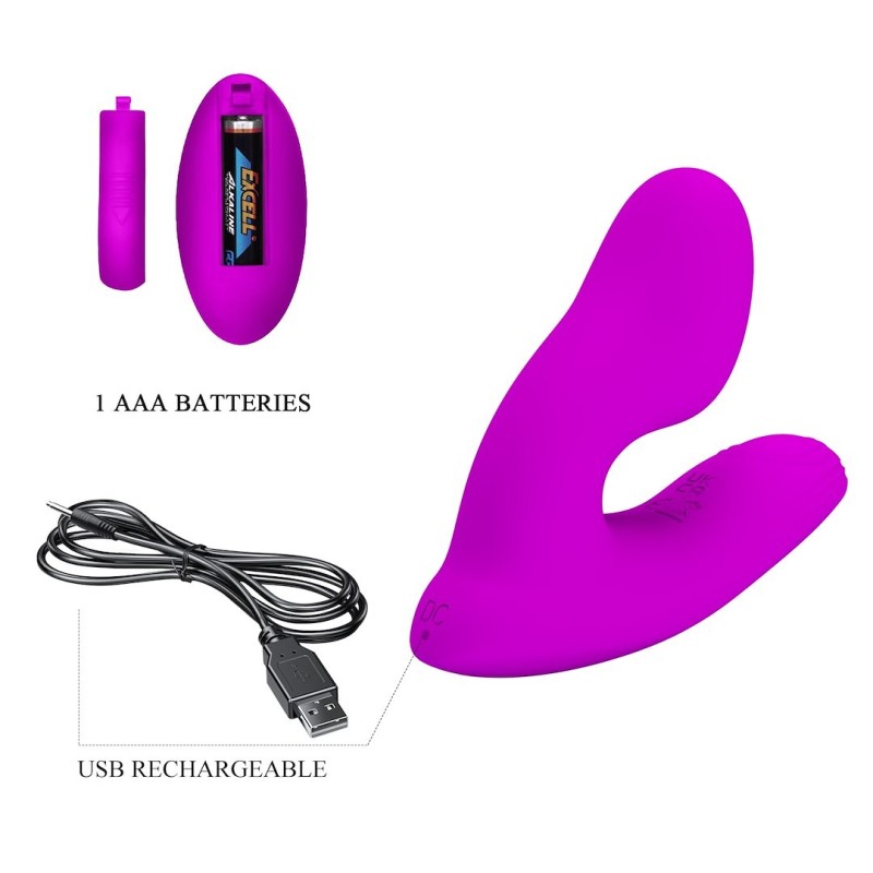 Clit & G-Spot Vibrator Pretty Love Melvin Purple