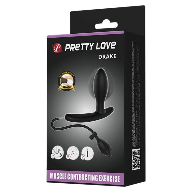 Butt Plug Pretty Love Inflatable Drake Black Butt Plug Pretty Love Inflatable Drake Black
