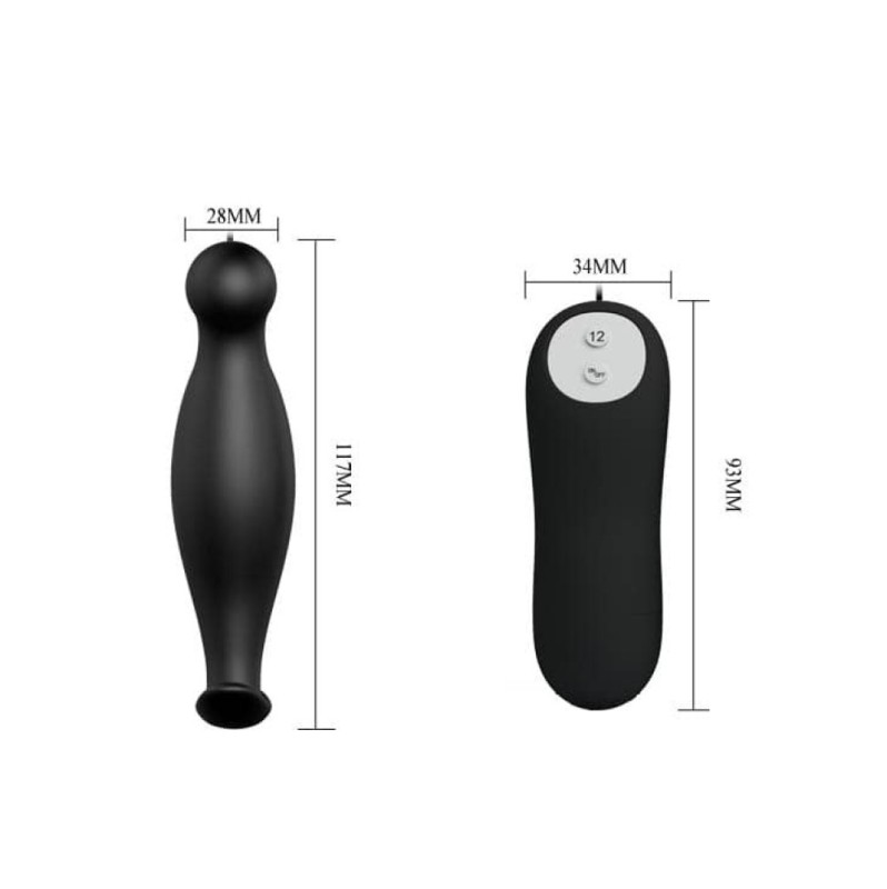 Butt Plug With Remote Control Pretty Love Special Anal Stimulation 1 Black