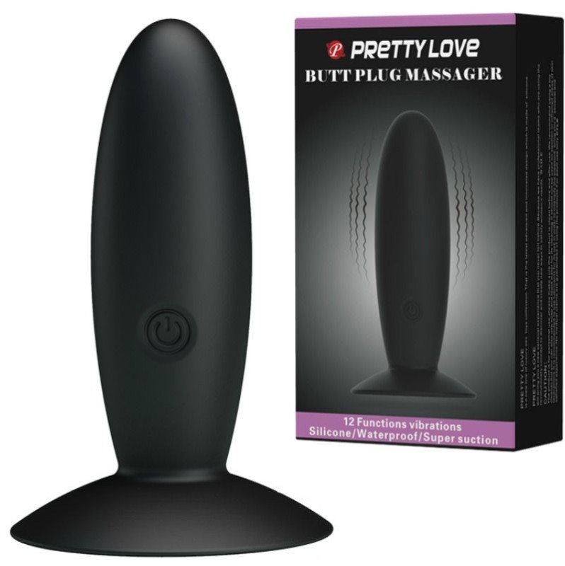 Πρωκτική Σφήνα με Δόνηση Pretty Love Massager Μαύρη