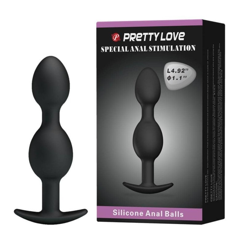 Butt Plug Pretty Love Heavy Balls Large Black