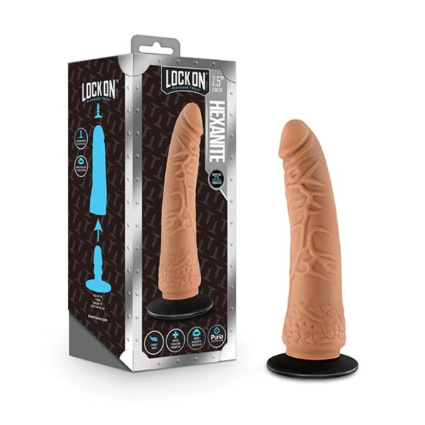 Ρεαλιστικό Dildo Blush Lock On Hexanite 19cm Μπεζ