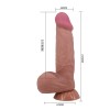 Realistic Dildo Pretty Love Sliding Skin 21cm Brown Realistic Dildo Pretty Love Sliding Skin 21cm Brown