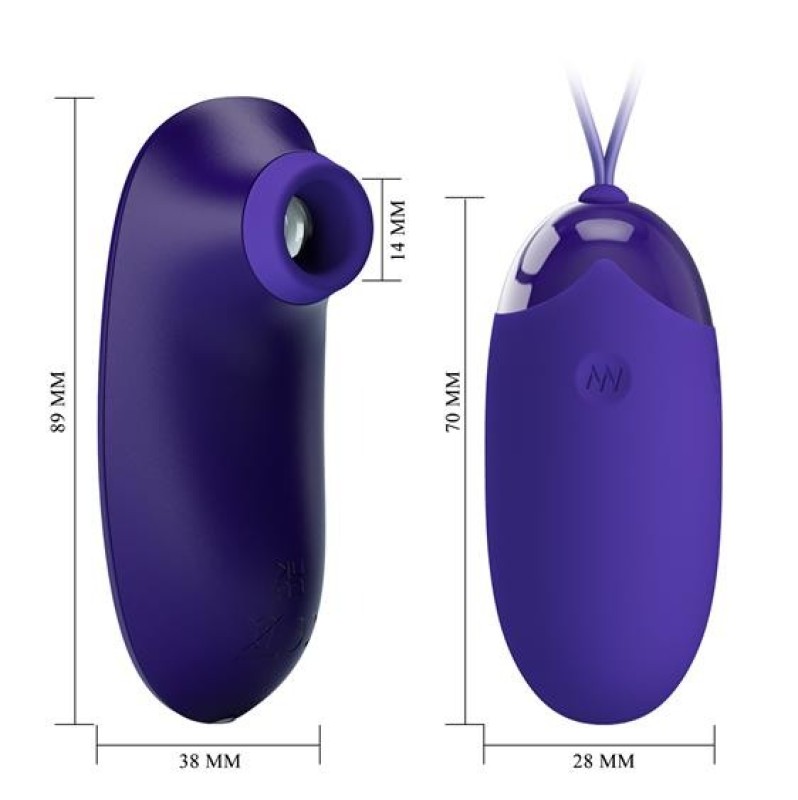 Vibrating Egg and Clit Vibrator Pretty Love Orthus-Youth Purple