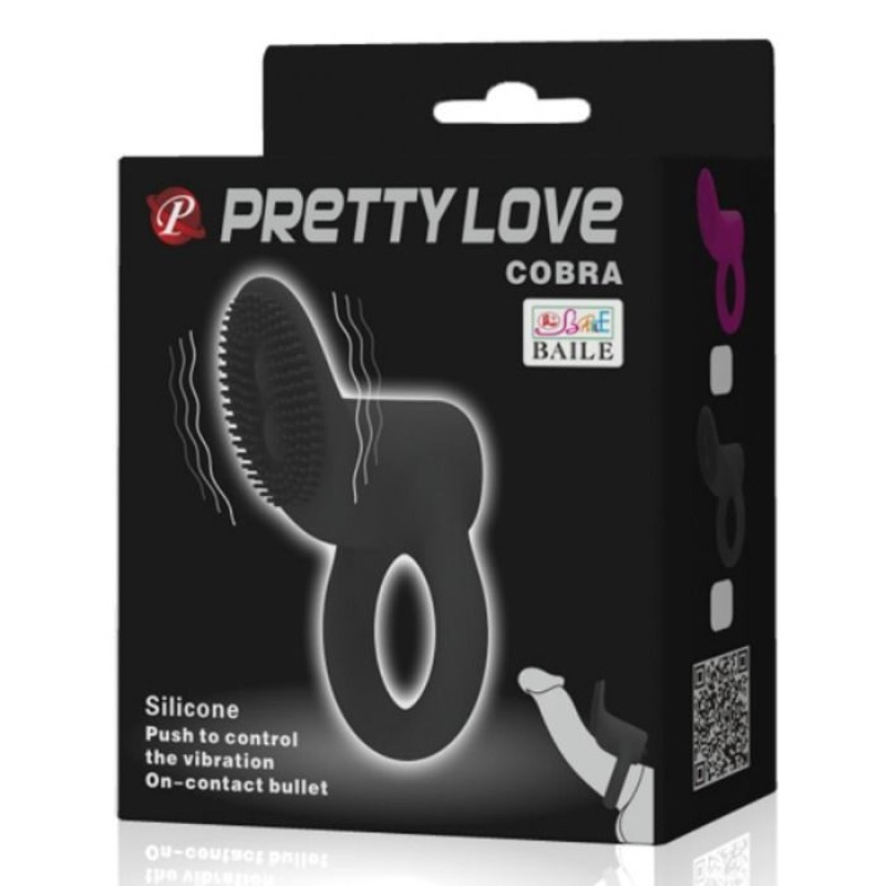 Cock Ring Pretty Love Cobra Black Cock Ring Pretty Love Cobra Black