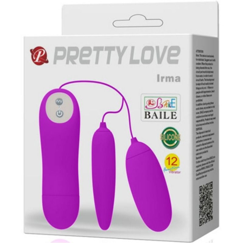 Double Vibrating Egg Pretty Love Irma Purple