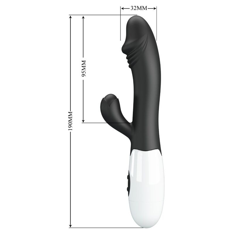 Rabbit Vibrator Pretty Love Snappy Black Rabbit Vibrator Pretty Love Snappy Black