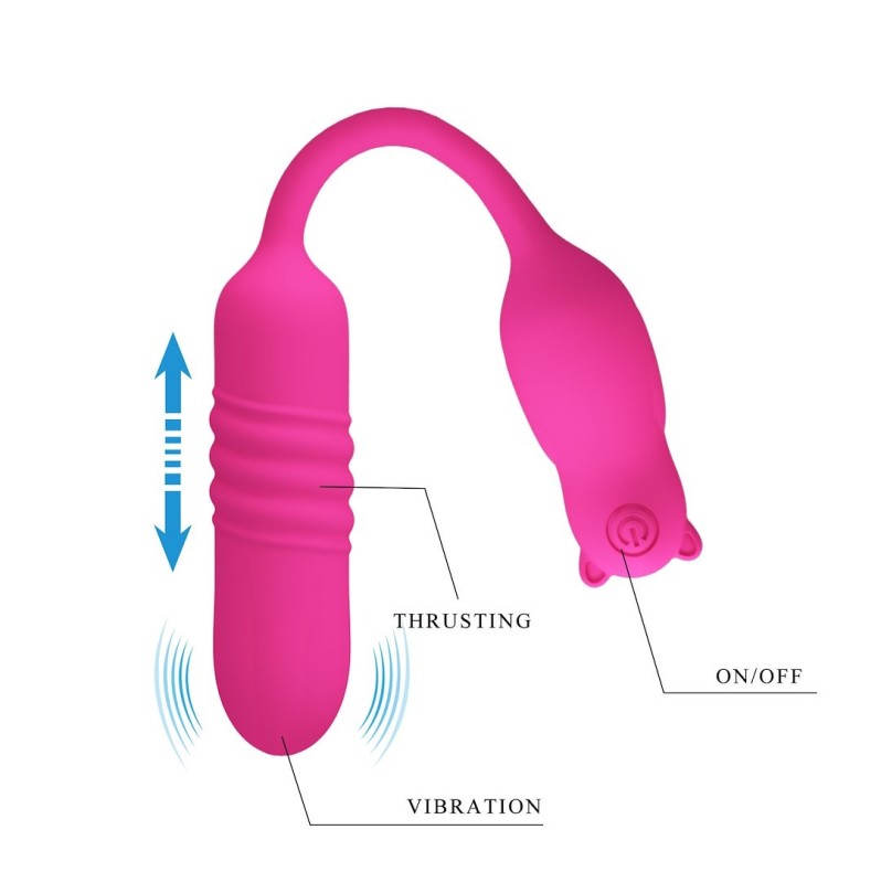 Vibrating Thrusting Egg Pretty Love Nobikuma Pink