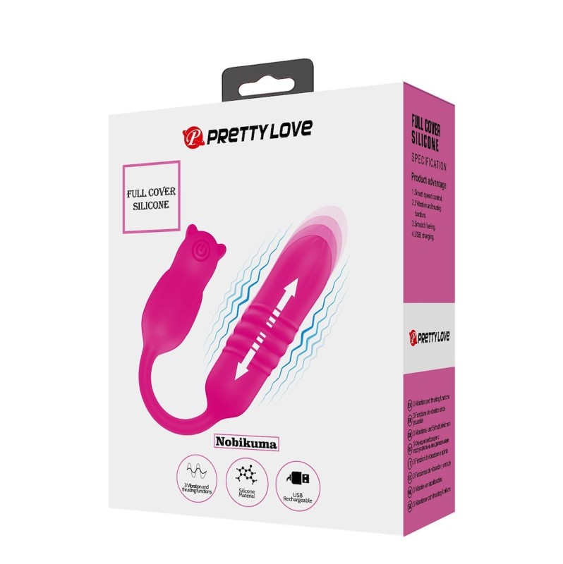 Vibrating Thrusting Egg Pretty Love Nobikuma Pink
