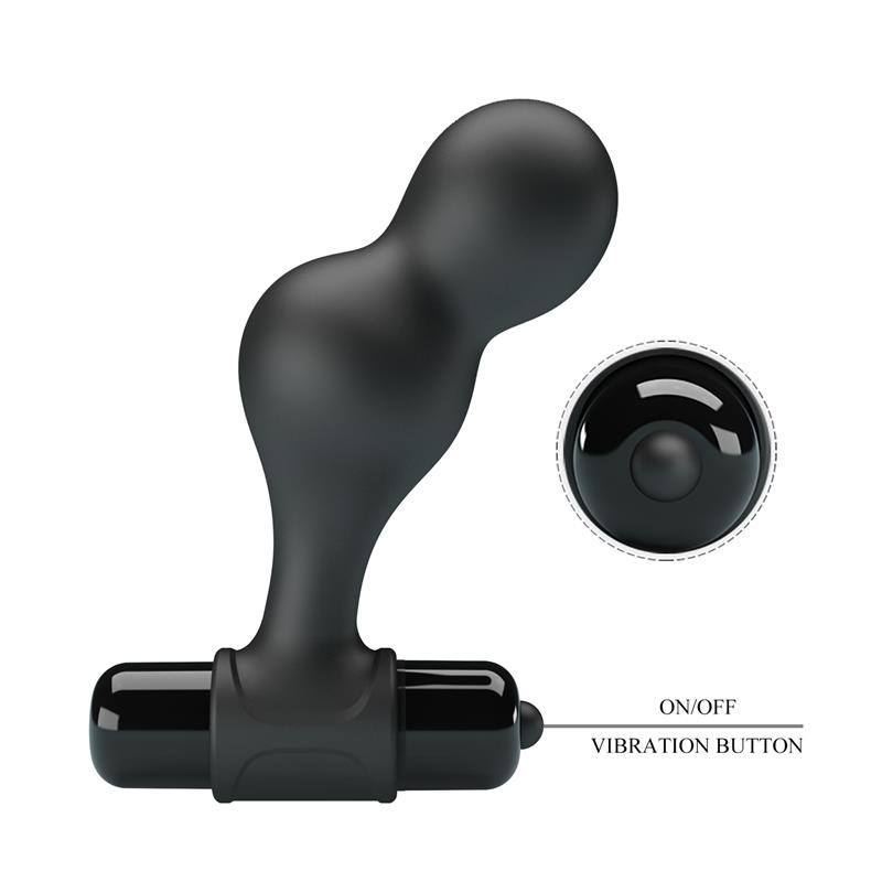 Pretty Love Πρωκτική Σφήνα με Δόνηση Pretty Love Mr. Play Vibro Μαύρη Σφήνες με δόνηση