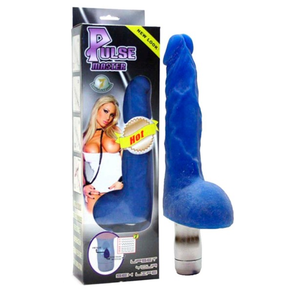 Realistic Vibrator Pulse Master16.5cm Blue Realistic Vibrator Pulse Master16.5cm Blue