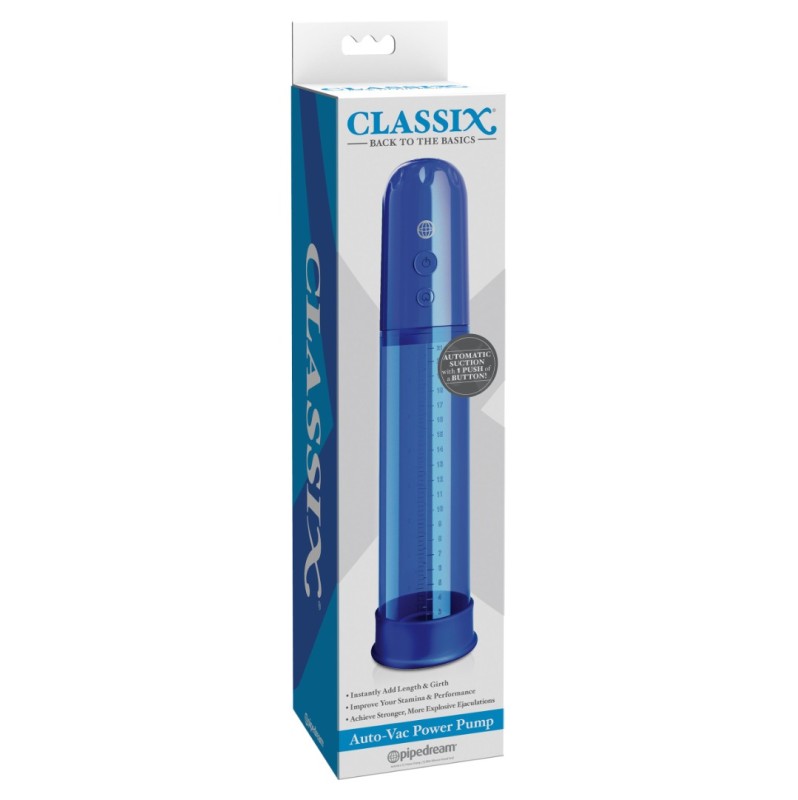 Penis Pump Classix Auto-Vac Power Pump Blue