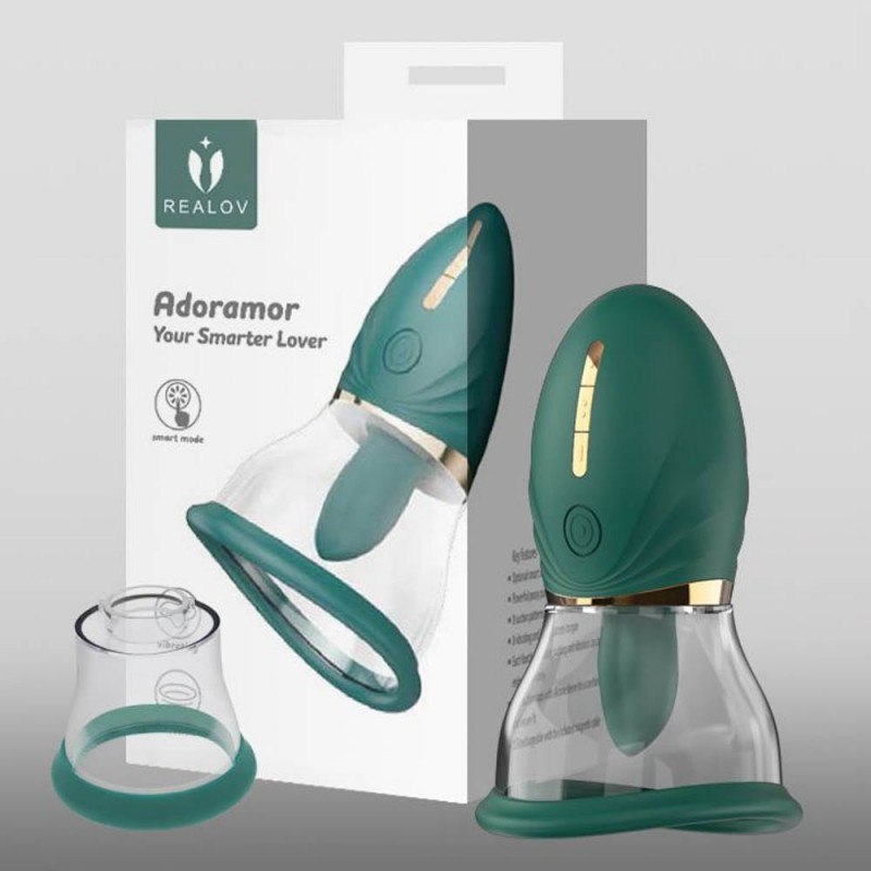 Pleasure Pump Adoramar Magic Tongue Pleasure Realov Green Pleasure Pump Adoramar Magic Tongue Pleasure Realov Green